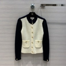 샤넬 CHANEL 2020 SS 포켓 투톤 니트 여성 가디건 커스텀급