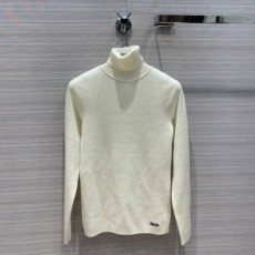 프라다 PRADA 2020 SS 로고 자수 터들넥 포켓 여성 니트 커스텀급