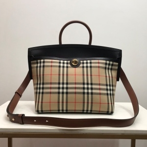 버버리 BURBERRY 2020 SS 빈티지 체크 소사이어티 톱 핸들 백 스몰 8023124 커스텀급