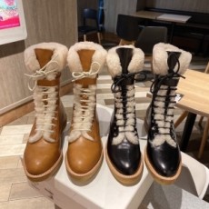 셀린느 CELINE 2020 SS 양털 끈장식 벨트 여성 중부츠