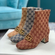 구찌 GUCCI 2020 SS GG 금속버클 지퍼 여성 앵글부츠