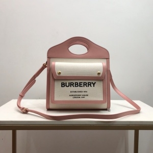버버리 BUEBERRY 2020 SS 미니 트라이톤 레더 포켓백 핑크 탠 80324371 커스텀급