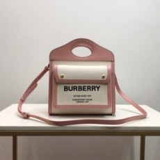 버버리 BUEBERRY 2020 SS 미니 트라이톤 레더 포켓백 핑크 탠 80324371 커스텀급