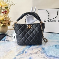 샤넬 CHANEL 2020 SS 램스킨 퀄팅 꼬임핸들 체인 숄더백 커스텀급