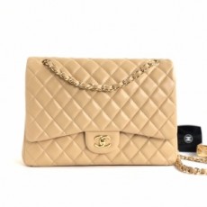 샤넬 CHANEL 2020 SS CF 램스킨 클래식 플랩백 맥시 베이지 미러급