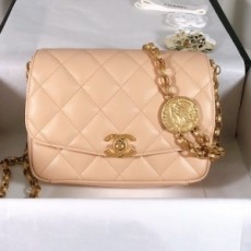 샤넬 CHANEL 2020 SS 램스킨 골드 체인 스몰 플랩백 AS2189 커스텀급