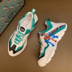 구찌 GUCCI 2020 SS 캐릭터 로고 투톤 그린 남성 슈즈 커스텀