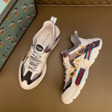 구찌 GUCCI 2020 SS 띠로고 투톤 그레이 남성 슈즈 커스텀