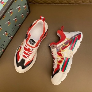 구찌 GUCCI 2020 SS 띠로고 투톤 레드 남성 슈즈 커스텀