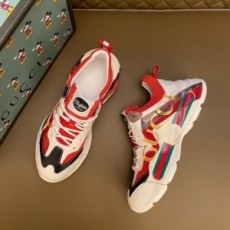 구찌 GUCCI 2020 SS 띠로고 투톤 레드 남성 슈즈 커스텀