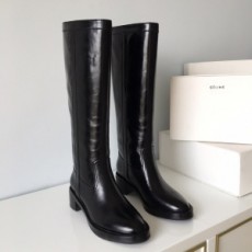 셀린느 CELINE 2020 SS 레더 블랙 라인 여성 롱부츠