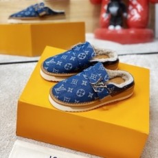 루이비통 LOUIS VUITTON 2020 SS 모노그램 데님 로고 커플 뮐 슈즈