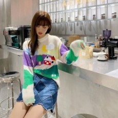 미우미우 MIUMIU 2020 SS 로고 자수 캐릭터 패치 여성 니트