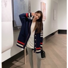 톰브라운 THOM BROWNE 2020 SS 스트라이프 여성 니트 가디건