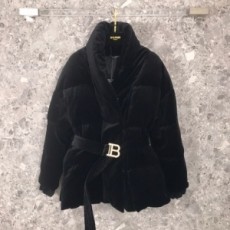 발망 BALMAIN 2020 SS 벨벳 벨트장식 여성 패딩 커스텀급
