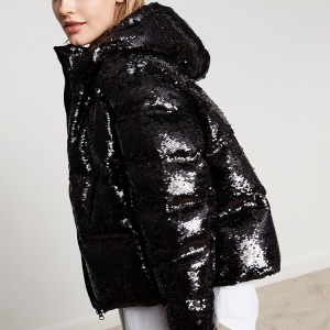 생로랑 SAINT RAURENT 2020 SS 글리터 퀄팅 후드 여성 패딩 미러급