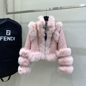 펜디 FENDI 2020 SS 여우퍼 트위드 여성 자켓 미러급