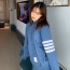 톰브라운 THOM BROWNE 2020 SS 스트라이프 후드 여성 긴팔티 커스텀급