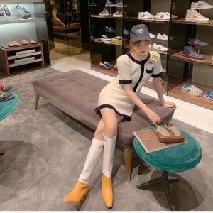 구찌 GUCCI 2020 SS 플라워 라인 포켓 니트 여성 원피스