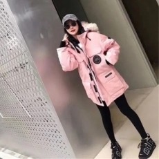 캐나다구스 CANADA GOOSE 2020 SS 패치로고 핑크 여성 롱패딩 커스텀급