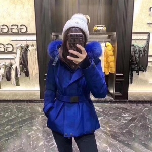 몽클레어 MONCLER 2020 SS 여우퍼 패치 벨트 여성 패딩 미러급