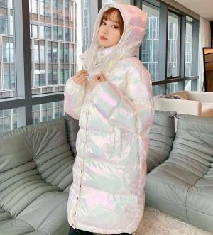 몽클레어 MONCLER 2020 SS 펄 퀄팅 후드 여성 롱패딩 커스텀급