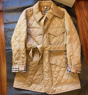 버버리 BURBERRY 2020 SS 누빔 포켓 벨트 여성 롱패딩 커스텀급