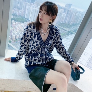 디올 DIOR 2020 SS 캐릭터 포켓 라인 여성 니트 가디건