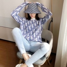 디올 DIOR 2020 SS 캐릭터 라인 라운드넥 여성 니트