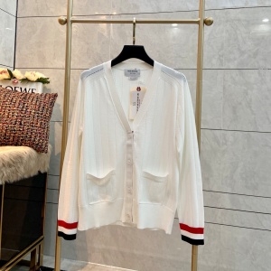 톰브라운 THOM BROWNE 2020 SS 포켓 삼선 여성 니트 가디건
