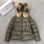 몽클레어 MONCLER 2020 SS 퀄팅 지퍼 여우퍼 카키 여성 패딩 커스텀급
