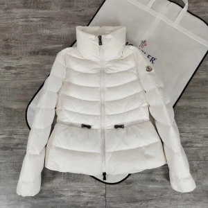 몽클레어 MONCLER 2020 SS 퀄팅 지퍼 터들카라 화이트 여성 패딩 커스텀급