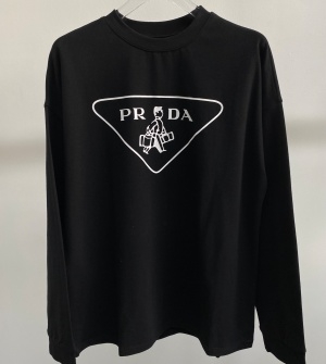 프라다 PRADA 2020 SS 삼각로고 벨보이 여성 긴팔티 커스텀급