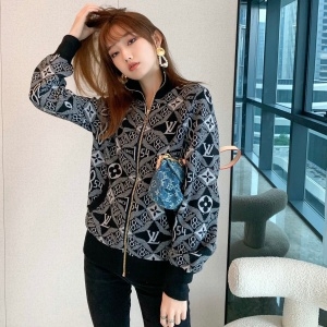 루이비통 LOUIS VUITTON 2020 SS 로고 짚업 여성 니트 점퍼 커스텀
