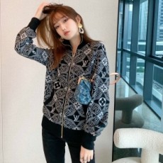 루이비통 LOUIS VUITTON 2020 SS 로고 짚업 여성 니트 점퍼 커스텀