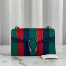 구찌 GUCCI 2020 SS 디오니소스 스트라이프 그린레드 스몰 숄더백 400249 커스텀급