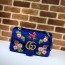 구찌 GUCCI 2020 GG 플라워 자수 벨벳 블루 숄더백 443496 커스텀급