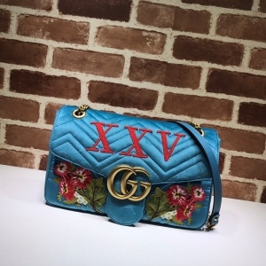 구찌 GUCCI 2020 GG 플라워 자수 벨벳 민트 숄더백 443496 커스텀급