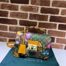 구찌 GUCCI 2020 캐릭터 패드락 뱀부 숄더백 603221 커스텀급