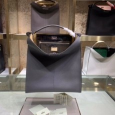 펜디 FENDI 2020 피카부 금속버클 레더 그레이 토트백 커스텀급