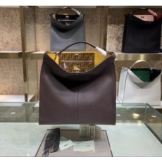 펜디 FENDI 2020 피카부 금속버클 레더 브라운 라지 토트백 커스텀급