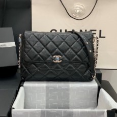 샤넬 CHANEL 2020 카프스킨 빈티지 퀄팅 블랙 체인 크로스백 91976 커스텀급