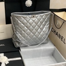 샤넬 CHANEL 2020 카프스킨 빈티지 퀄팅 블랙 체인 숄더백 91977 커스텀급
