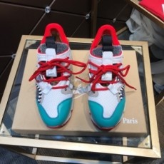 크리스찬 루부탱 CHRISTIANLOUBOUTIN 2020 투톤 패치로고 민트레드 커플 슈즈 커스텀급