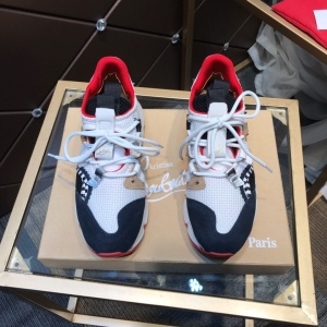 크리스찬 루부탱 CHRISTIANLOUBOUTIN 2020 투톤 패치로고 네이비레드 커플 슈즈 커스텀급