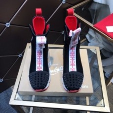 크리스찬 루부탱 CHRISTIANLOUBOUTIN 2020 투톤 스터드 커플 쇼트부츠 커스텀급