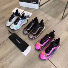 샤넬 CHANEL 2020 펄 투톤 글리터 로고 여성 슈즈 커스텀급