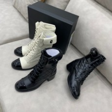 샤넬 CHANEL 2020 CC로고 투톤 퀄팅 여성 쇼트부츠 커스텀급