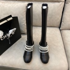샤넬 CHANEL 2020 CC로고 진주체인 지퍼 여성 부츠 커스텀급