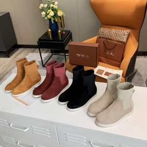 로로피아나 LORO PIANA 2020 스웨이드 투톤 여성 쇼트부츠 커스텀급